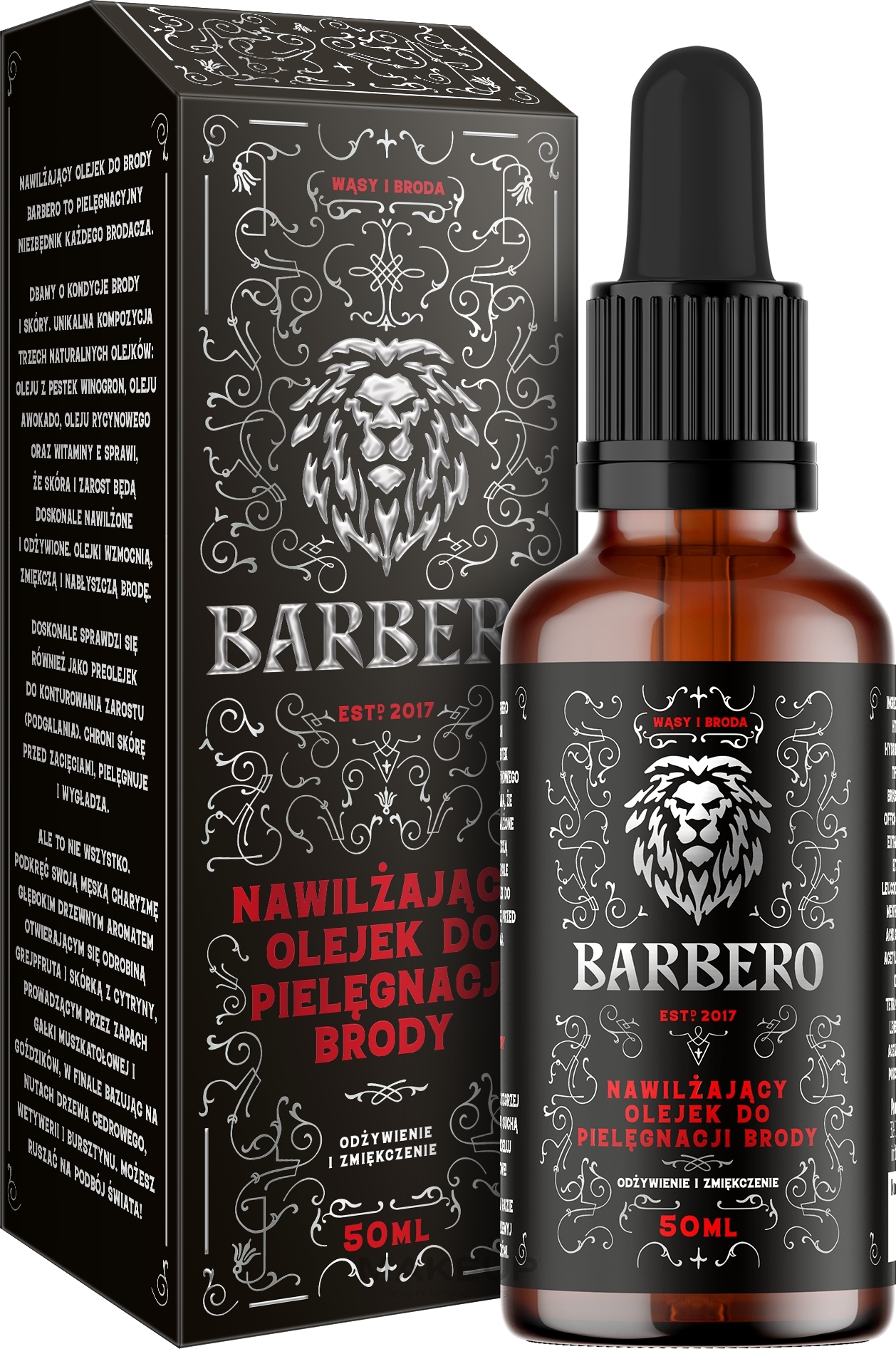 Nawilżający olejek do pielęgnacji brody dla mężczyzn - Barbero Beard Care Moisturizing Oil — Zdjęcie 50 ml