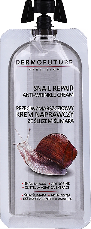 Przeciwzmarszczkowy krem naprawczy ze śluzem ślimaka - Dermofuture Snail Repair Anti-Wrinkle Cream
