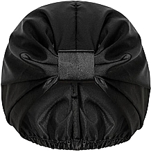 Satynowy czepek do spania, czarny - Glov Anti-Frizz Satin Hair Bonnet Black — Zdjęcie N1