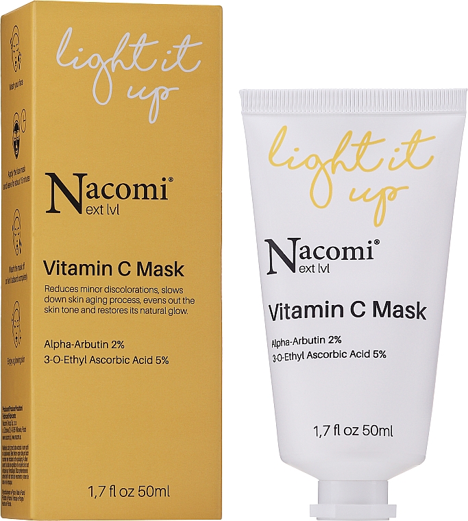 Rozjaśniająca maseczka do twarzy z witaminą C - Nacomi Next Level Vitamin C Mask  — Zdjęcie N2