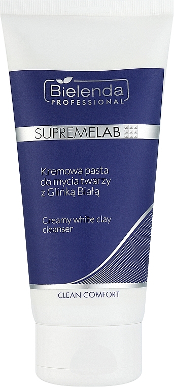 Kremowa pasta do mycia twarzy z białą glinką - Bielenda Professional Supremelab Clean Comfort Creamy White Clay Cleanser — Zdjęcie N1