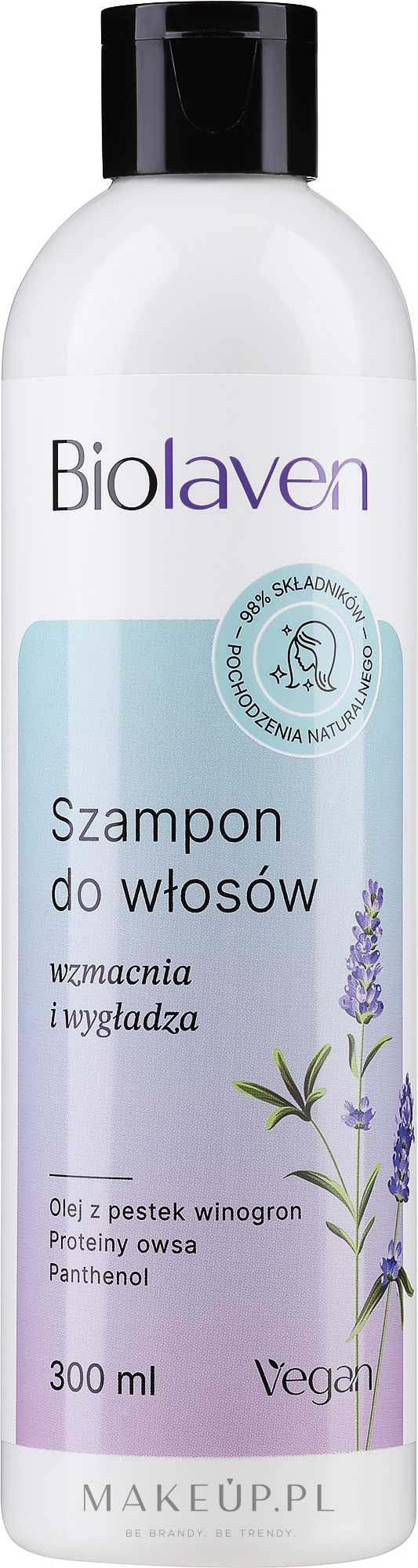 Szampon do włosów Olej z pestek winogron i olejek lawendowy - Biolaven Shampoo — Zdjęcie 300 ml
