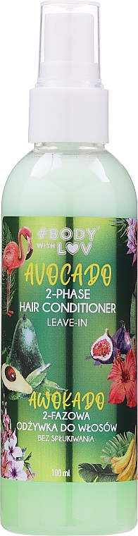 Dwufazowa odżywka do włosów bez spłukiwania z olejem awokado - Body With Love 2-Phase Hair Confitioner Avocado — Zdjęcie N1