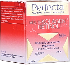 Kup PRZECENA! Przeciwzmarszczkowy krem do twarzy na dzień i na noc 50+ - Perfecta Multi-Collagen Retinol *