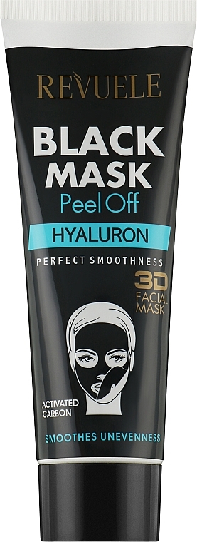 Hialuronowa czarna maska peel-off do twarzy - Revuele Black Mask Peel Off Hyaluron — Zdjęcie N1