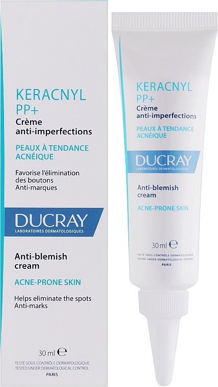 Kojący krem do twarzy przeciw niedoskonałościom - Ducray Keracnyl PP+ Anti-Blemish Cream — Zdjęcie N2