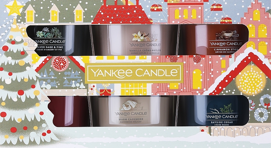 Zestaw - Yankee Candle Advent 6 Filled Votives Christmas Gift Set (cand/6x37g) — Zdjęcie N1