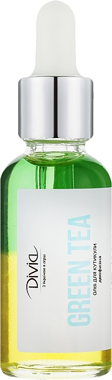 Dwufazowy olejek do skórek Zielona herbata - Divia Cuticle Oil Green Tea Di1635