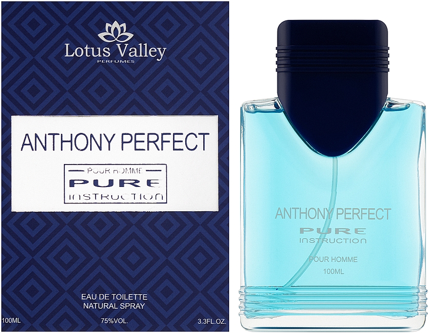 Lotus Valley Anthony Perfect Pure Instruction Pour Homme - Woda toaletowa — Zdjęcie N2