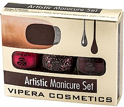 Zestaw lakierów do paznokci - Vipera Set Artistic Manicure (n/pol/5,5mlx3) — Zdjęcie N1