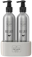 Kup Zestaw - Scottish Fine Soaps Au Lait Hand Set Aluminium Bottle (soap/250ml + h/lot/250ml)