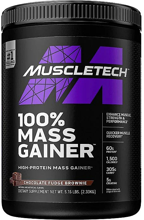 Suplement diety o smaku czekoladowym - MuscleTech Mass Gainer Protein Powder  — Zdjęcie N1