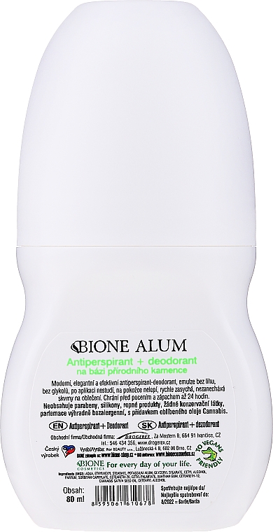 Dezodorant w kulce bez soli aluminium - Bione Cosmetics Deodorant Green — Zdjęcie N2