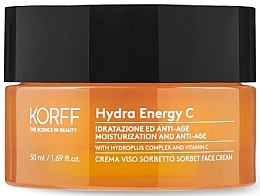 Nawilżający i przeciwstarzeniowy krem-sorbet do twarzy - Korff Hydra Energy C Sorbet Face Cream — Zdjęcie N1