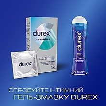 Ultra-cienkie prezerwatywy lateksowe ze smarem silikonowym, 12 sztuk - Durex Invisible — Zdjęcie N5