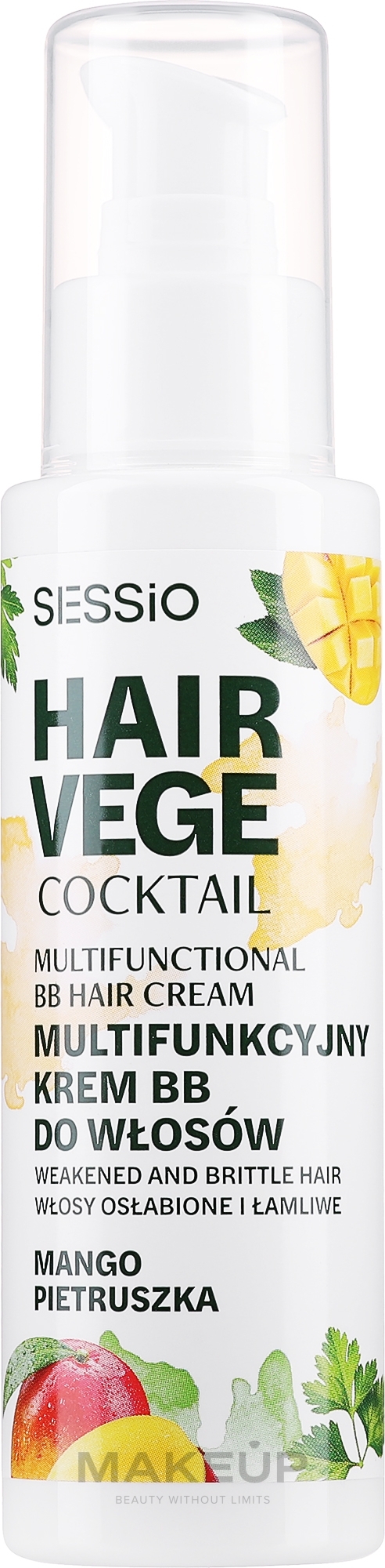 Multifuncyjny krem BB do włosów Mango - Sessio Hair Vege Cocktail Multifunctional BB Hair Crem — Zdjęcie 100 g