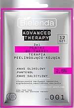 Kup Płatki do twarzy 2 w 1, 12 szt. - Bielenda Advanced Therapy 2 In 1 Face Pads Peeling And Soothing Therapy 001