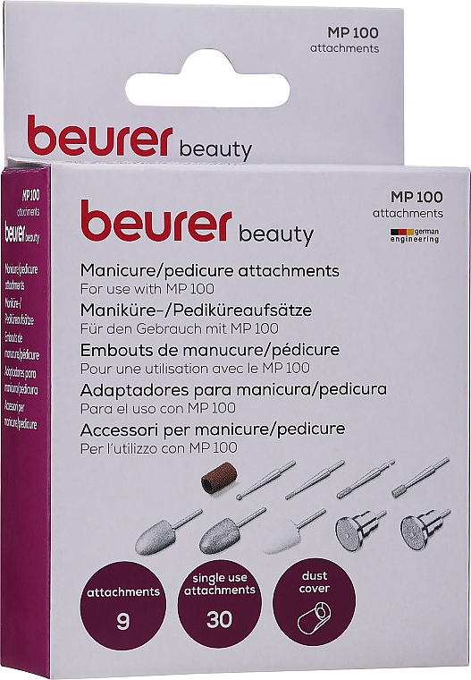 Zestaw frezów do manicure i pedicure MP 100	 - Beurer MP 100 Replacement Heads — Zdjęcie N1