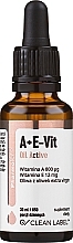 Witaminy A + E-Vit w kroplach - Pharmovit Clean Label A+E-Vit Oil Active — Zdjęcie N1