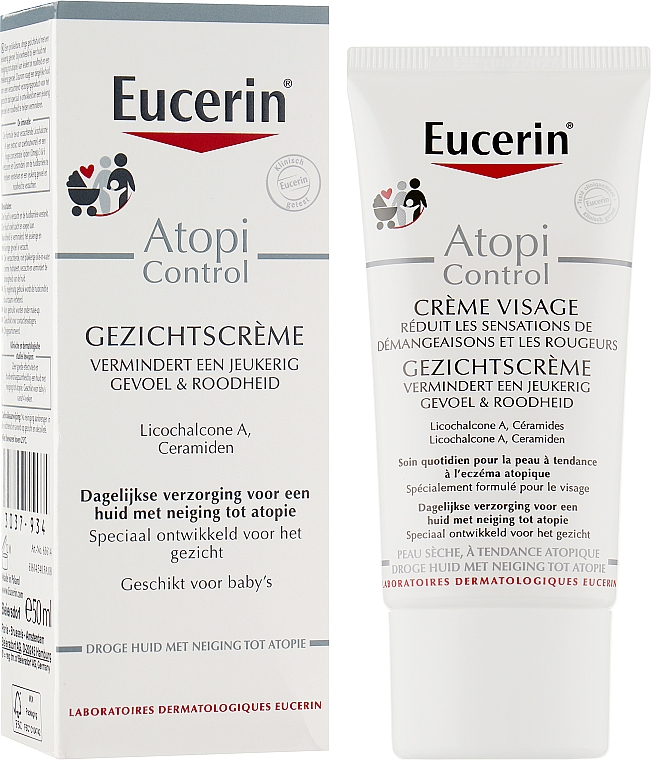 Odżywczy krem do twarzy do skóry atopowej - Eucerin AtopiControl Face Care Cream — Zdjęcie N3