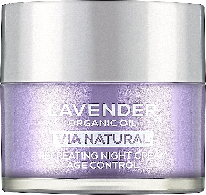 Rewitalizujący krem do twarzy na noc - BioFresh Via Natural Lavender Organic Oil Recreating Night Cream Age Control — Zdjęcie N1