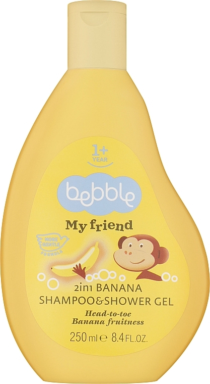 Szampon-żel pod prysznic o zapachu banana - Bebble My Friend Shampoo & Shower Gel 2 In 1 Banana — Zdjęcie N1