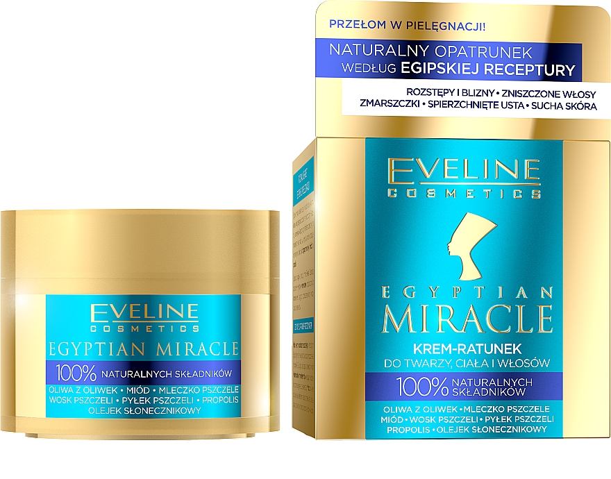 Eveline Cosmetics Egyptian Miracle - Krem-ratunek do twarzy, ciała i włosów