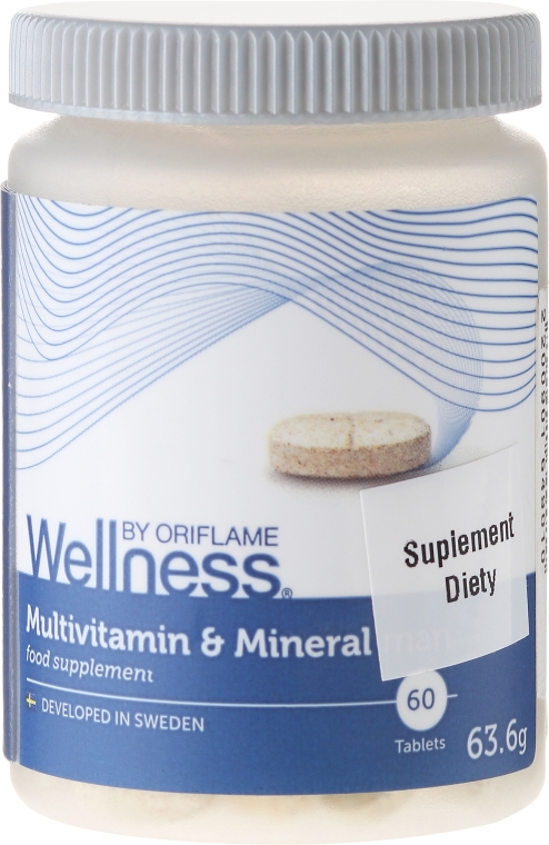 Kompleks witamin i minerałów dla mężczyzn - Oriflame Wellness Multivitamin & Mineral Man — Zdjęcie N1