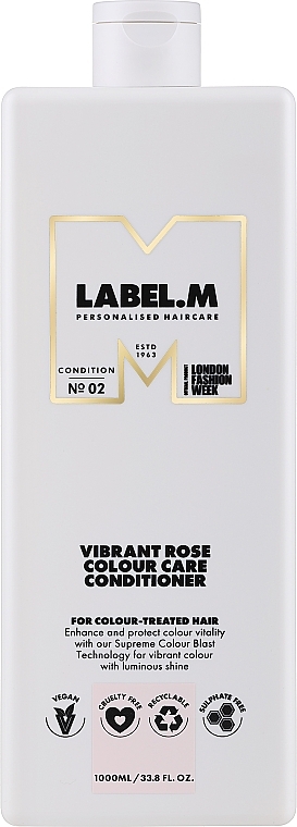 Odżywka do włosów farbowanych - Label.m Professional Vibrant Rose Colour Care Conditioner — Zdjęcie N1