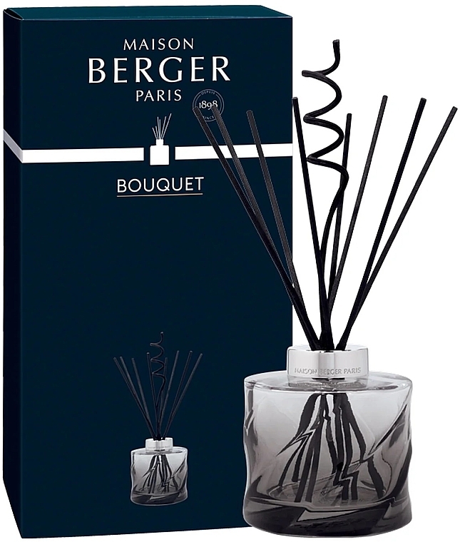 Dyfuzor zapachowy bez wypełniacza, 222 ml, czarny - Maison Berger Spiral Bouquet Reed Diffuser Without Scent — Zdjęcie N1