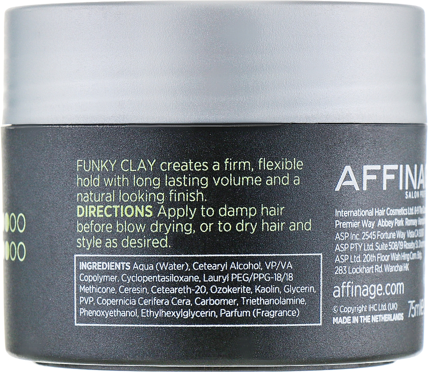 Mocny krem do układania włosów - Affinage Salon Professional Mode Funky Clay — фото N2