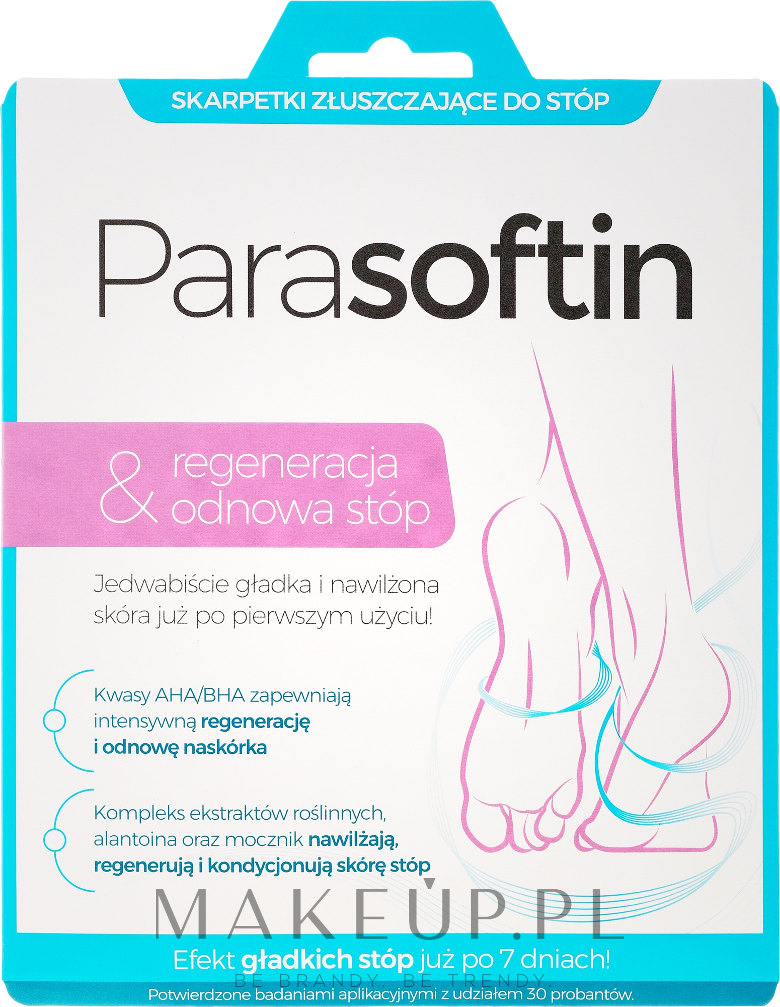 Skarpetki złuszczające do stóp - Parasoftin Exfoliating Foot Treatment Socks — Zdjęcie 2 szt.