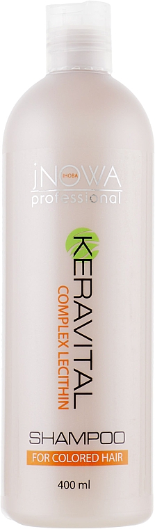 Szampon do włosów farbowanych z ceramidami, jagodami goji i olejem monoi - jNOWA Professional KeraVital Shampoo
