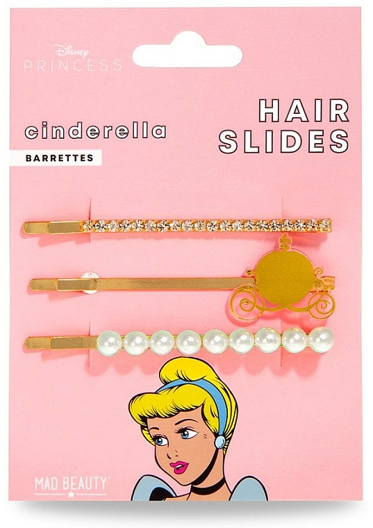 3-częściowy zestaw spinek do włosów - Mad Beauty Disney POP Princess Hair Slides Cinderella — Zdjęcie N1