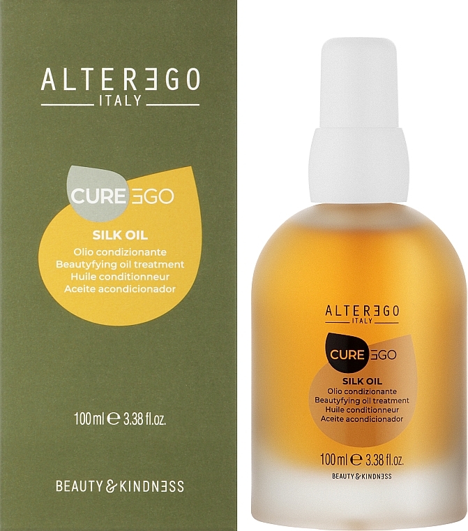 Olejek ujarzmiający niesforne i puszące się włosy - Alter Ego CureEgo Silk Oil Beautyfying Oil Treatment — Zdjęcie N4