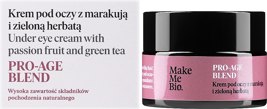 Krem pod oczy z marakują i zieloną herbatą - Make Me Bio — Zdjęcie N2
