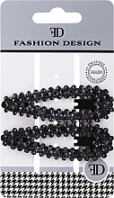 Spinka do włosów Fashion Design, 25921, czarna - Top Choice — Zdjęcie N1