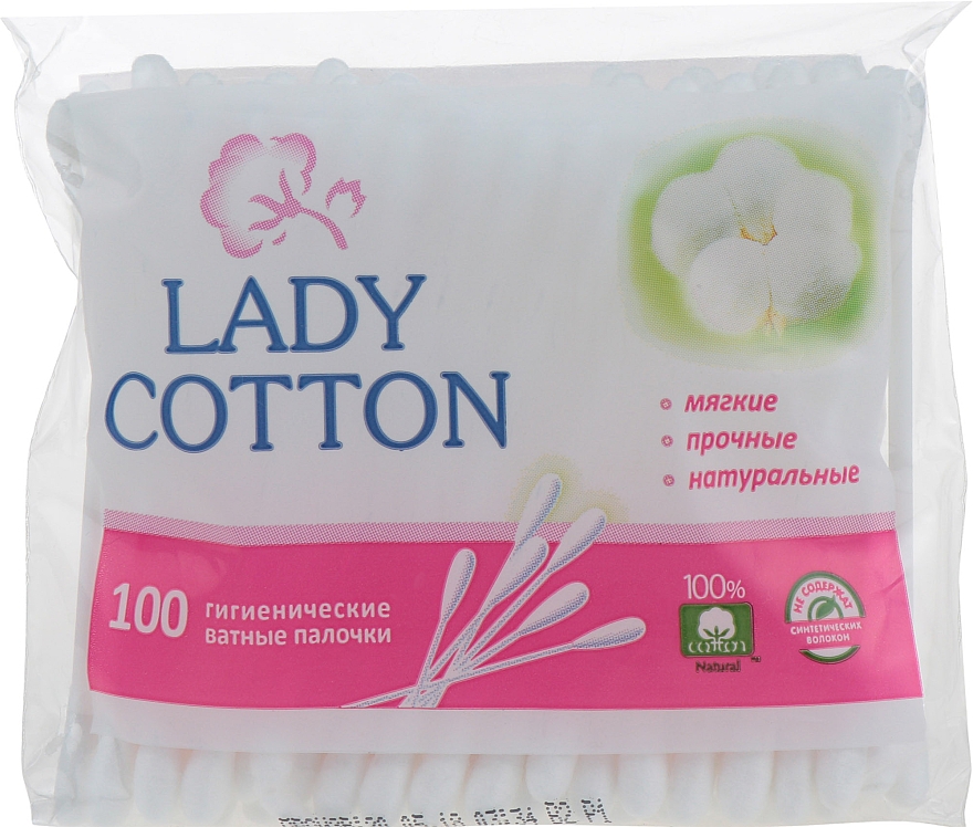 Patyczki kosmetyczne 100 szt. - Lady Cotton — Zdjęcie N1