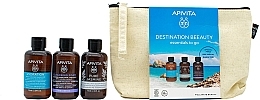 Kup Zestaw - Apivita Destination Beeauty Essentials To Go Set (shm/75ml + sh/gel/75ml + f/foam/75ml + bag)