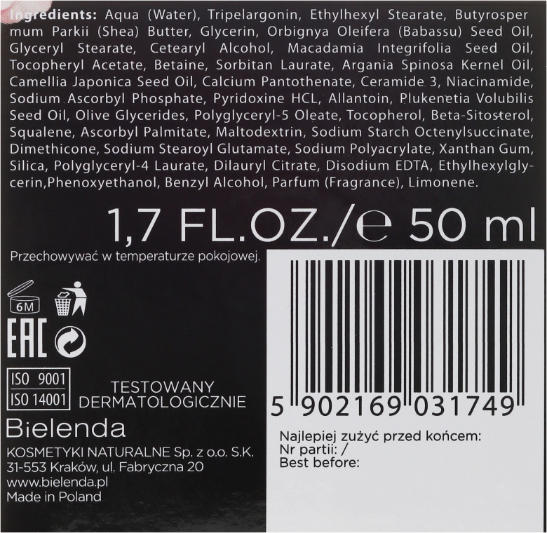 Luksusowy krem-koncentrat odbudowujący 60+ na dzień i noc - Bielenda Camellia Oil — Zdjęcie N3