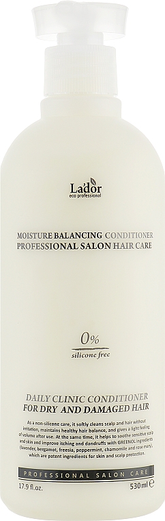 Odżywka nawilżająca do włosów bez silikonu - La'dor Moisture Balancing Conditioner — Zdjęcie N3