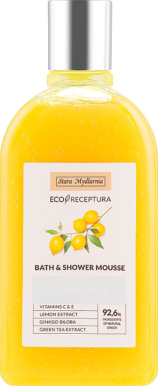 Mus pod prysznic i kąpiel z ekstraktem z cytryny - Stara Mydlarnia Vitamin C Bath & Shower Mousse