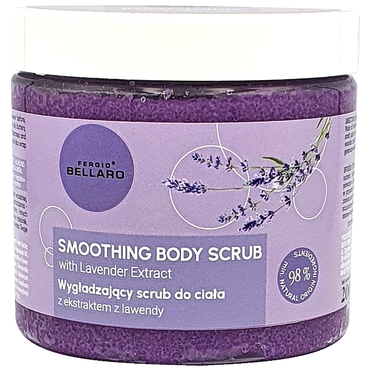 Wygładzający peeling do ciała z ekstraktem z lawendy - Fergio Bellaro Smoothing Body Scrub — Zdjęcie N1