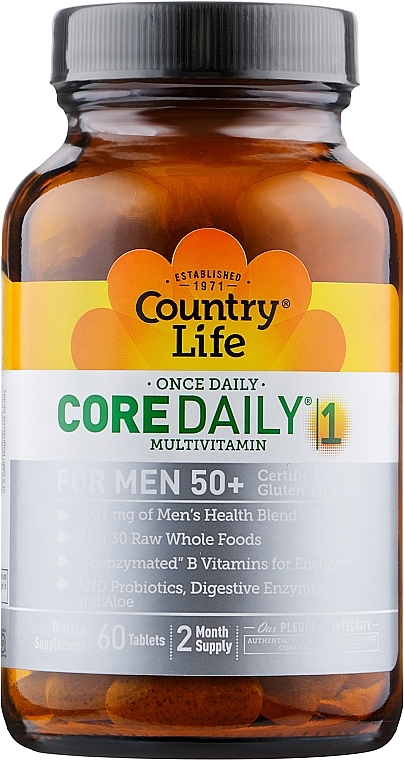 Kompleks witaminowo-mineralny dla mężczyzn 50+ - Country Life Core Daily-1 for Men 50+ — Zdjęcie N1