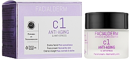 Krem przeciwstarzeniowy do skóry normalnej i suchej - Facialderm C1 Anti-Age And Anti-Stress Cream — Zdjęcie N2