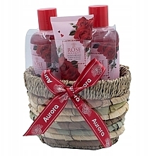 Kup Zestaw w koszyku Bukiet róż - Aurora Rose Bouquet (sh/gel/180ml + shm/180ml + b/lot/60ml)