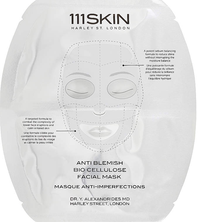 Oczyszczająca maska w płachcie do twarzy - 111Skin Anti Blemish Bio Cellulose Facial Mask — Zdjęcie N1