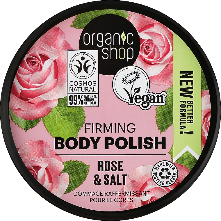 Peeling do ciała Perłowa róża - Organic Shop Rose & Salt Body Polish