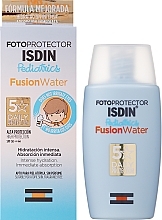 Przeciwsłoneczny krem ochronny dla dzieci i niemowląt - Isdin Fotoprotector Fusion Water Pediatrics SPF50+ — Zdjęcie N2