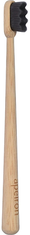 Bambusowa szczoteczka do zębów z ultracienkim włosiem, czarna - Apeiron Finident Bamboo Toothbrush — Zdjęcie N1